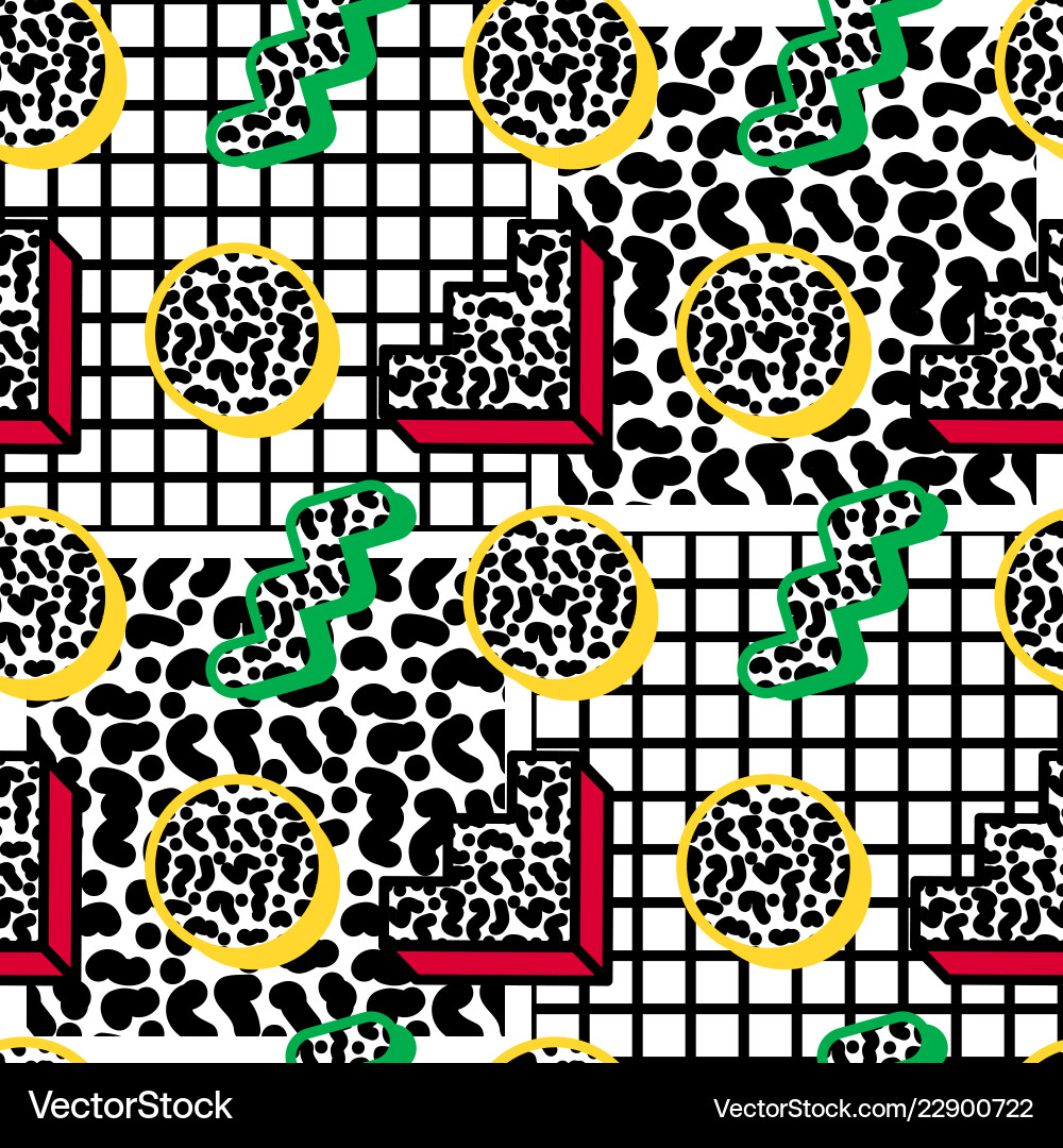 Memphis pattern 80s Royalty Free Vector Image - VectorStock