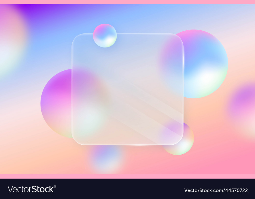 Realistic glassmorphism background design Vector Image