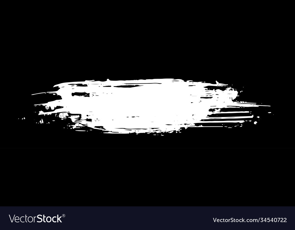 Smear white paint on a black panoramic Royalty Free Vector