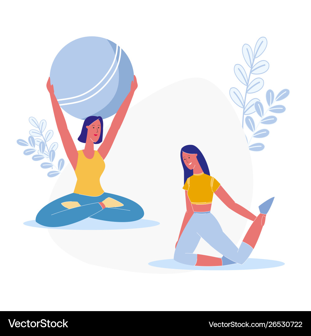 Yoga class fitness exercise Royalty Free Vector Image