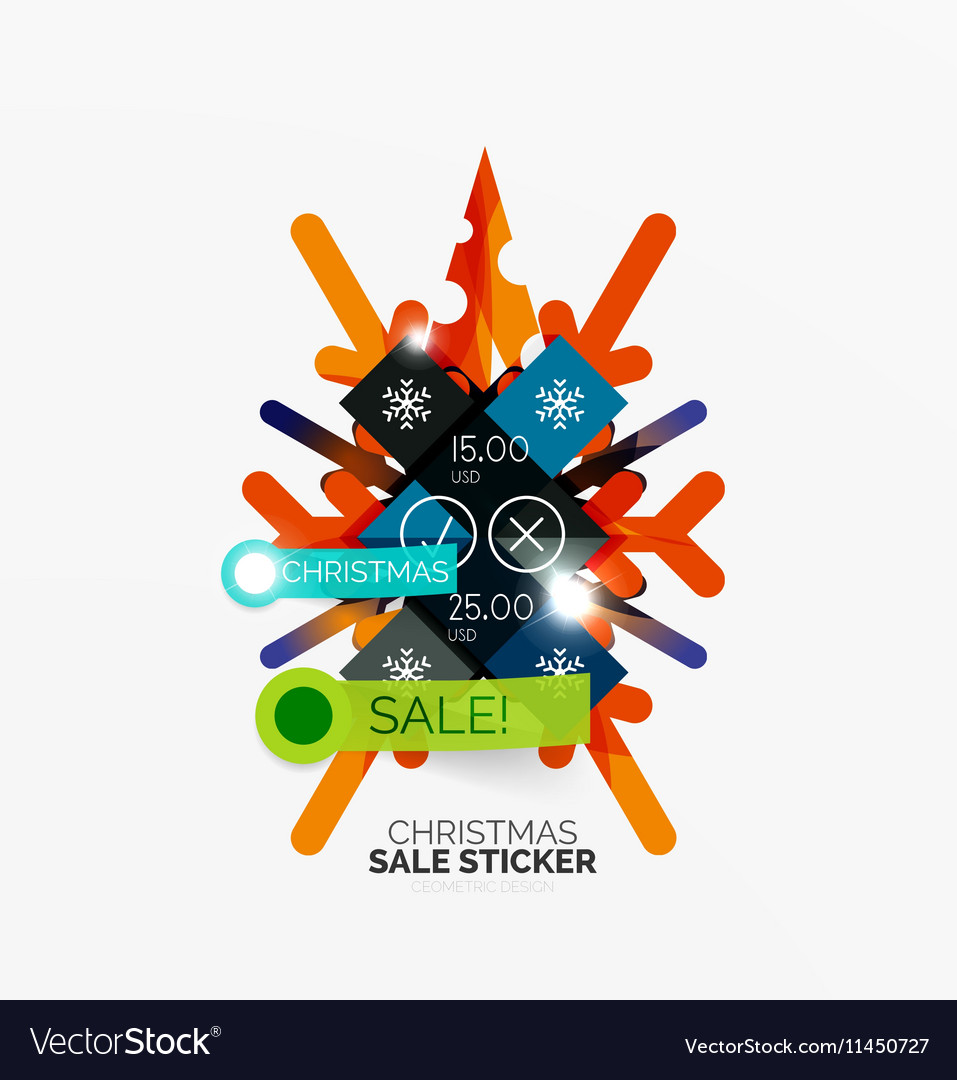 Christmas sale stickers and labels Royalty Free Vector Image