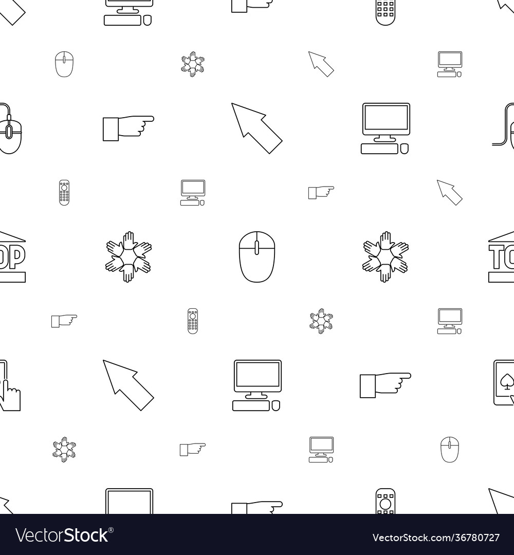 Click icons pattern seamless white background Vector Image