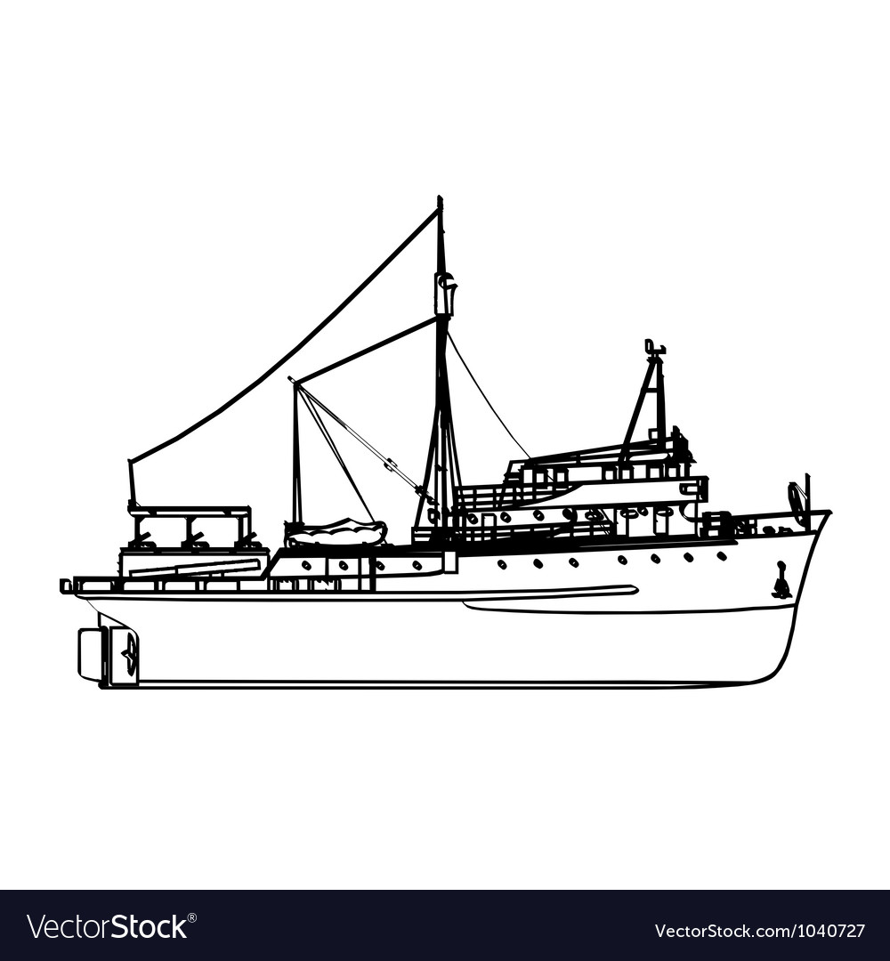 Download Fishing boat Royalty Free Vector Image - VectorStock