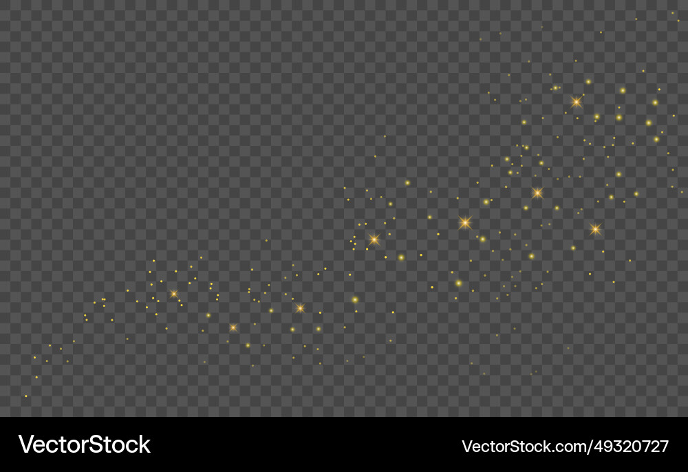 Glitter gold particles background effect Vector Image
