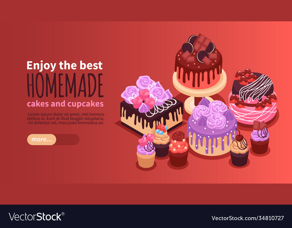 Homemade Cake Banner Royalty Free Vector Image