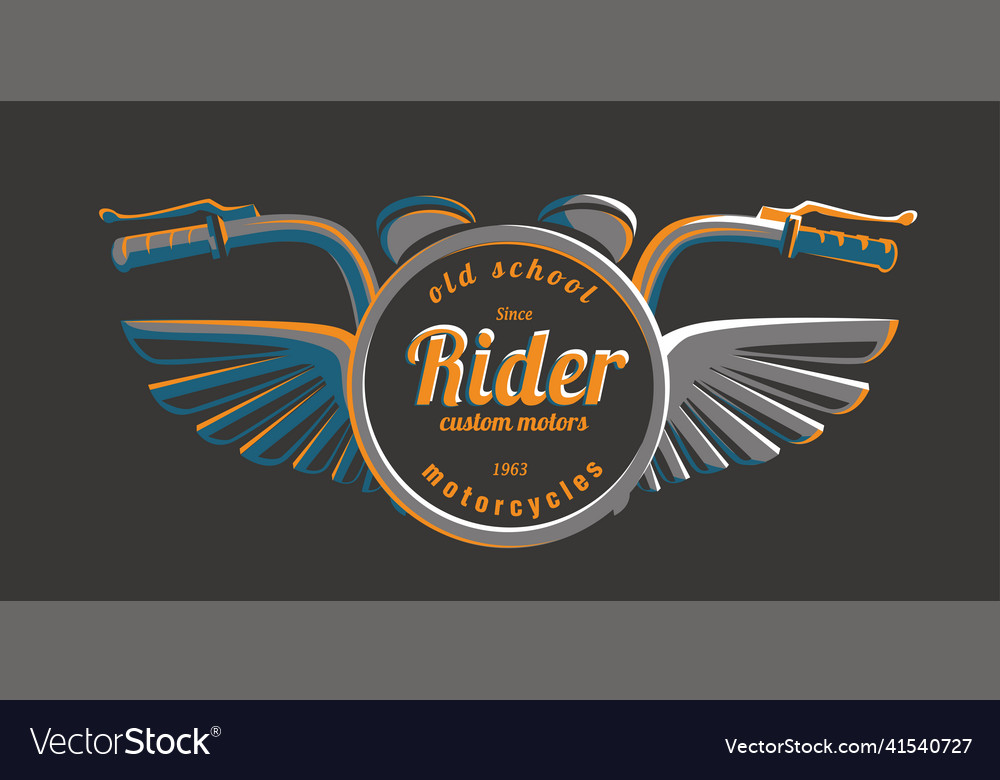 Motorbike emblems and label template retro Vector Image