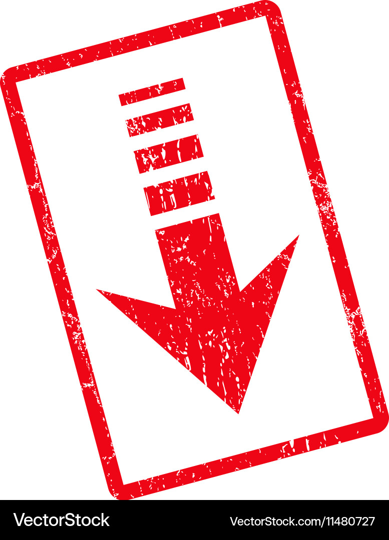 Send down icon rubber stamp Royalty Free Vector Image