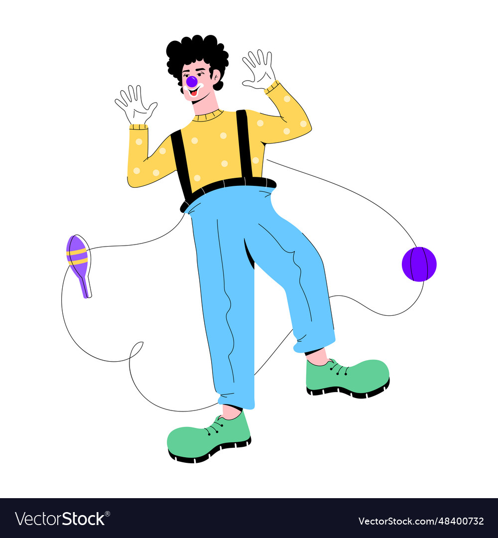 Clown character Royalty Free Vector Image - VectorStock