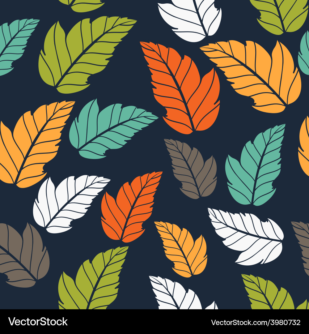 Colored pattern on leaves theme autumn pattern Vector Image