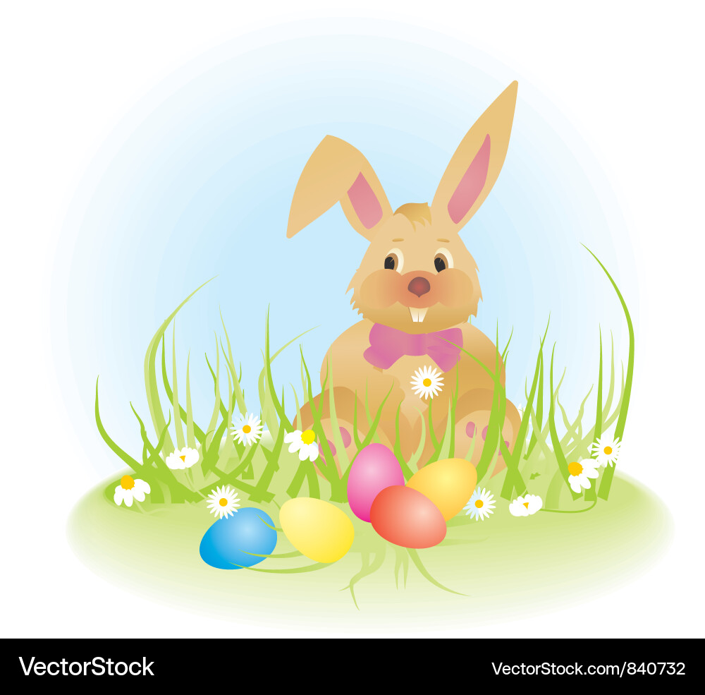 Easter rabbit converted Royalty Free Vector Image