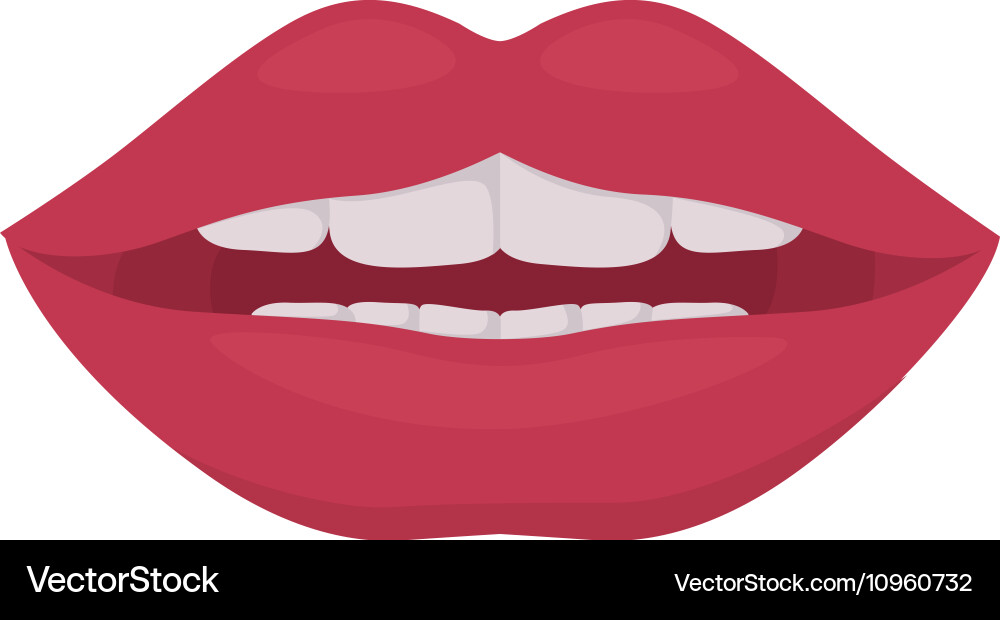 Lips and mouth cartoon design Royalty Free Vector Image