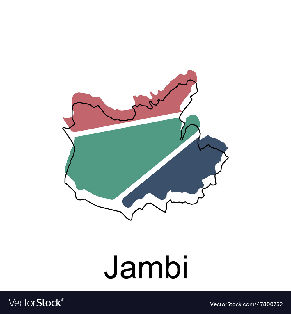 Map of jambi design template Royalty Free Vector Image