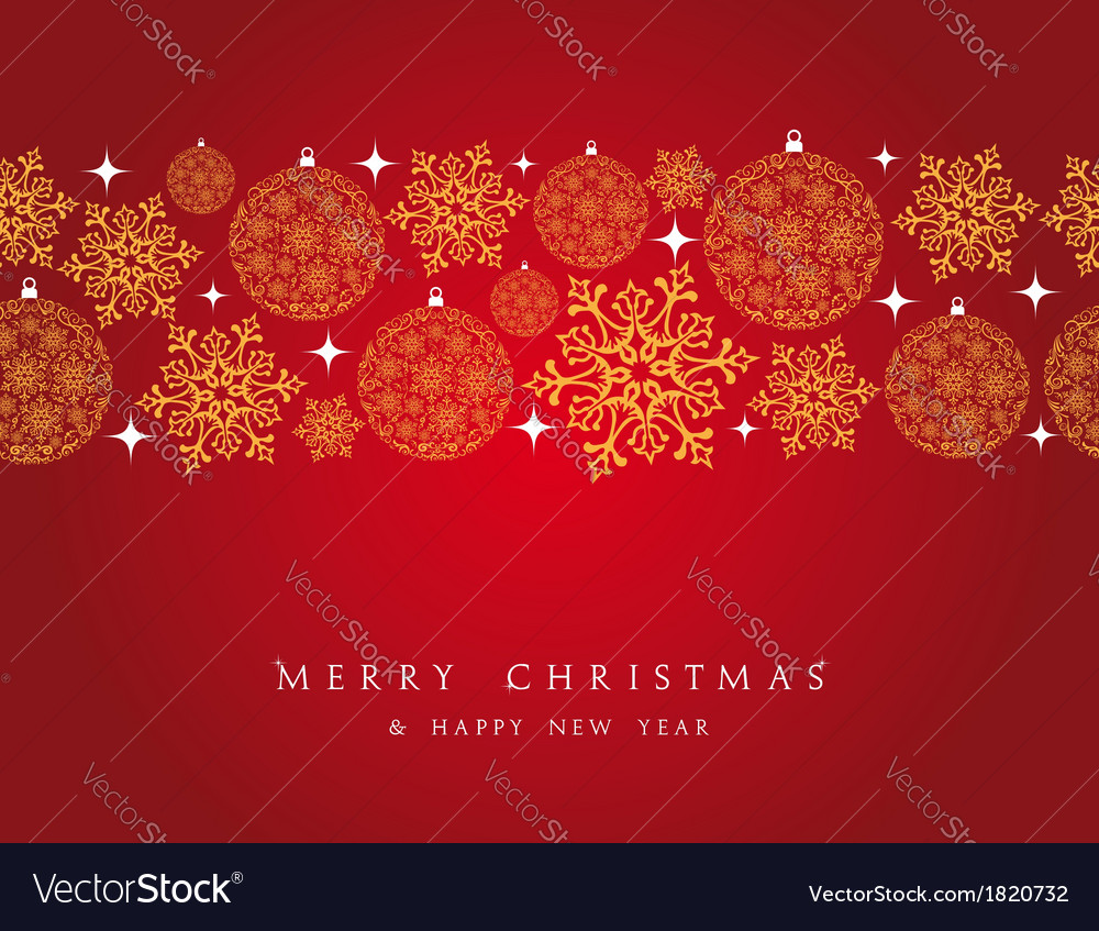 Merry christmas decorations elements border Vector Image