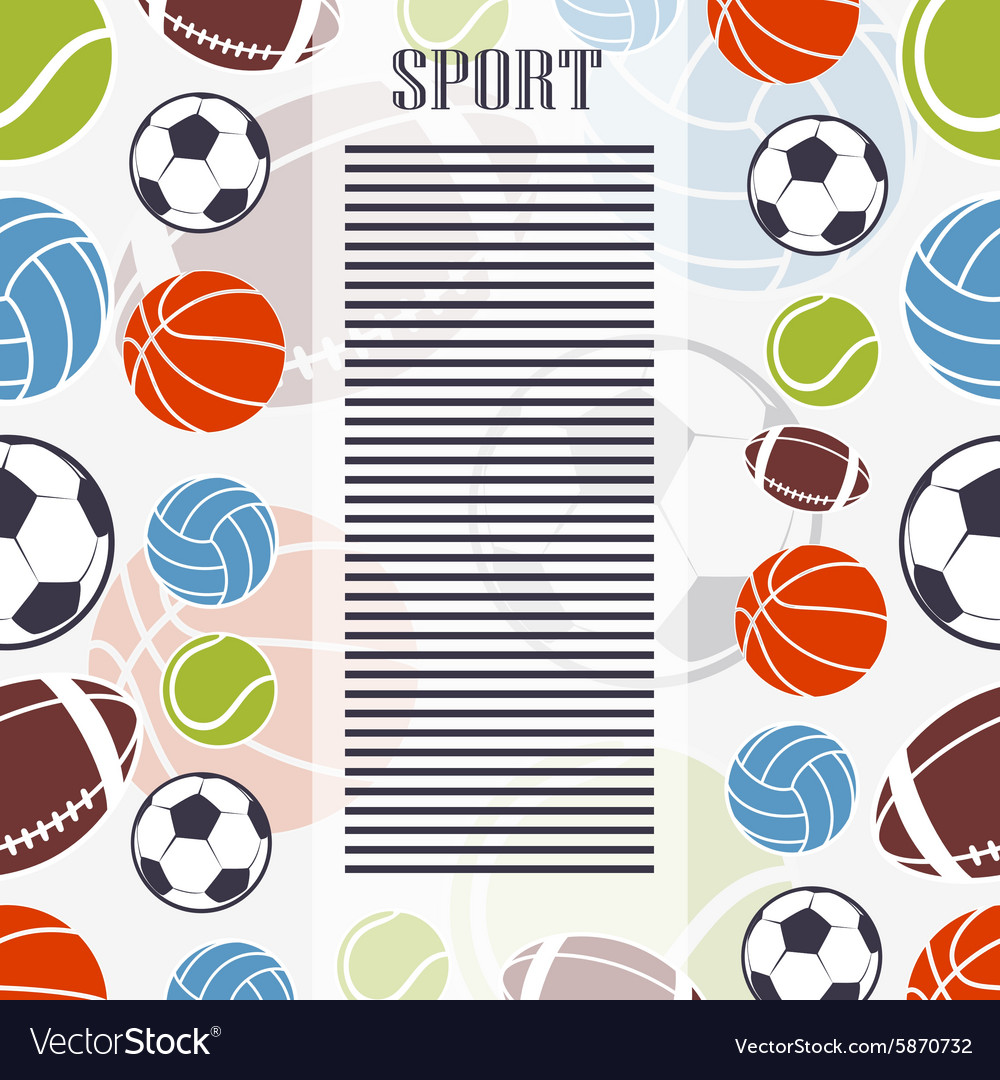 Seamless pattern of sport icons Royalty Free Vector Image