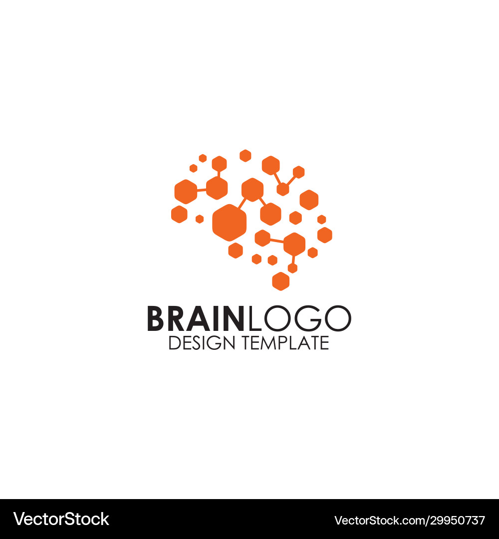 Brain logo design template Royalty Free Vector Image