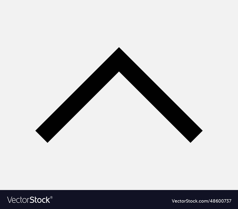 Caret symbol icon arrow point pointing up pointer Vector Image