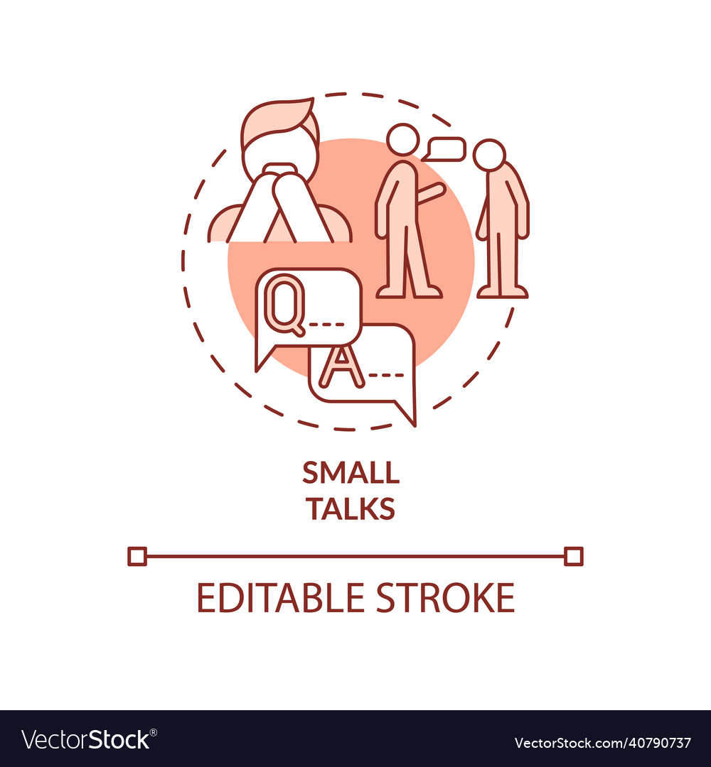 Small talk terracotta concept icon Royalty Free Vector Image