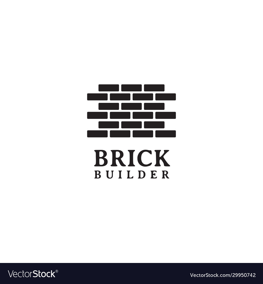 Brick and tile company logo design template Vector Image