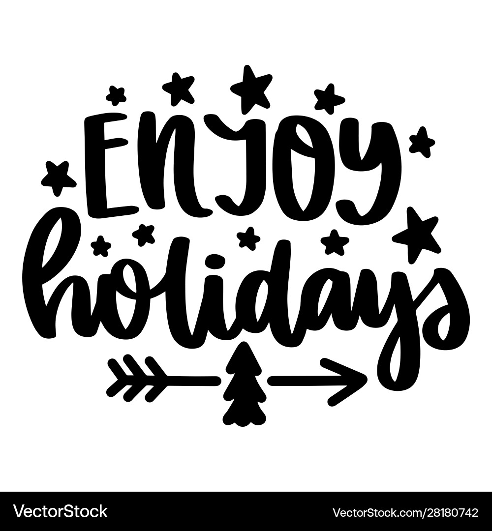 Christmas quote Royalty Free Vector Image - VectorStock
