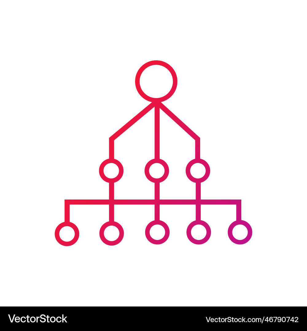 Hierarchy gradient icon Royalty Free Vector Image
