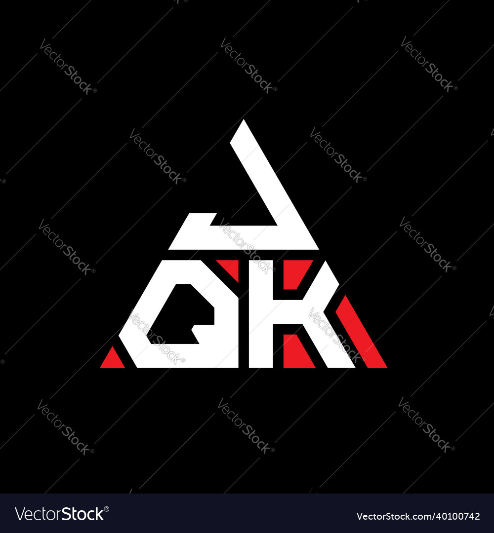 Jqk triangle letter logo design with triangle Vector Image