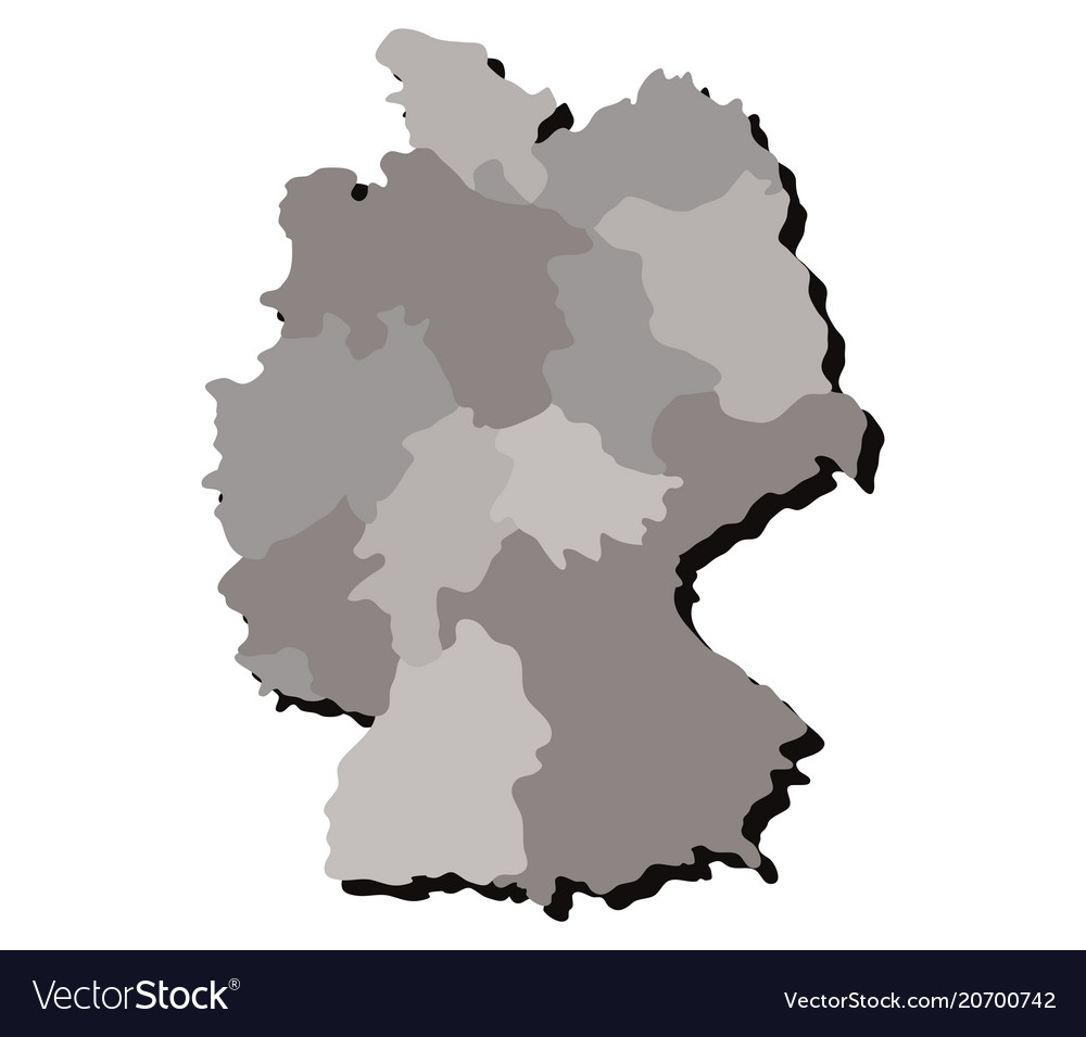 map germany with regions vector image