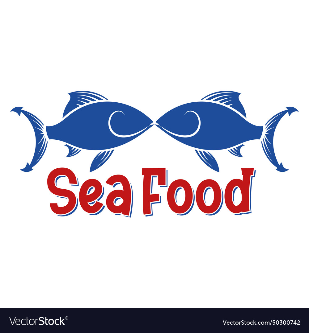 Sea food local logo Royalty Free Vector Image - VectorStock