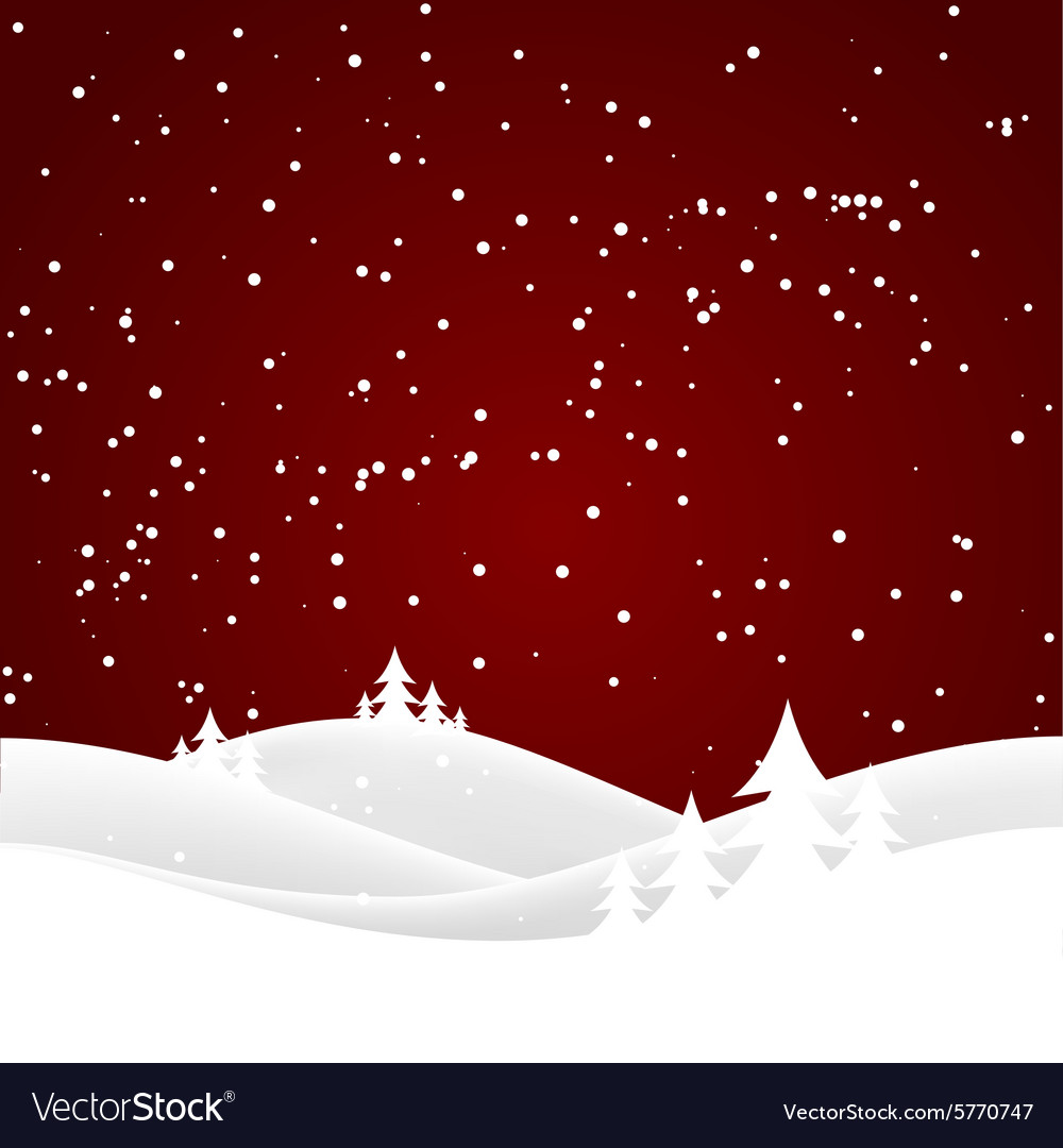 Christmas snow hills Royalty Free Vector Image