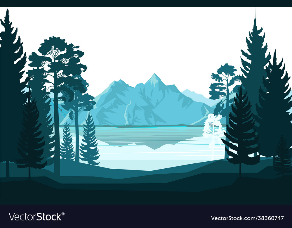 Mountain landscape view mountains Royalty Free Vector Image