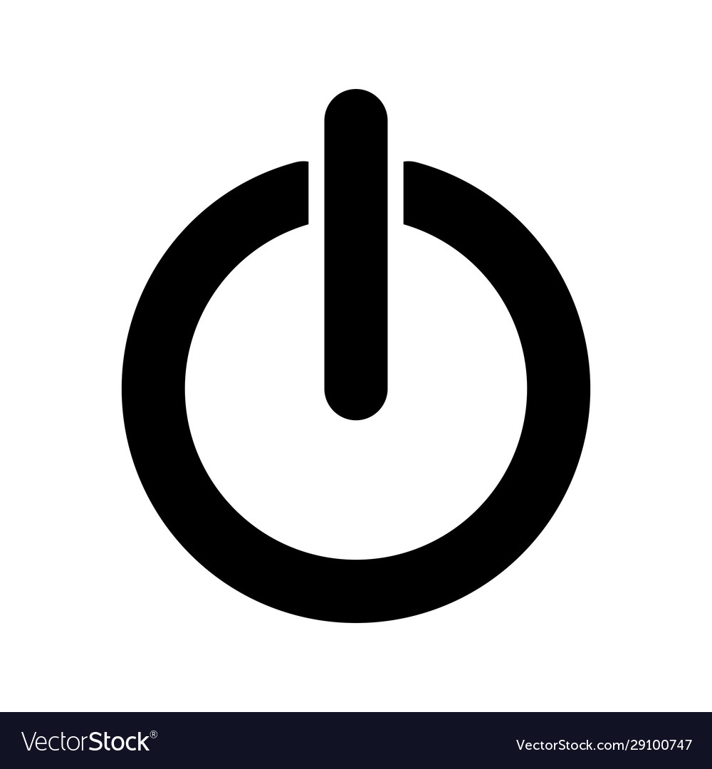 Power off button icon isolated on background Vector Image