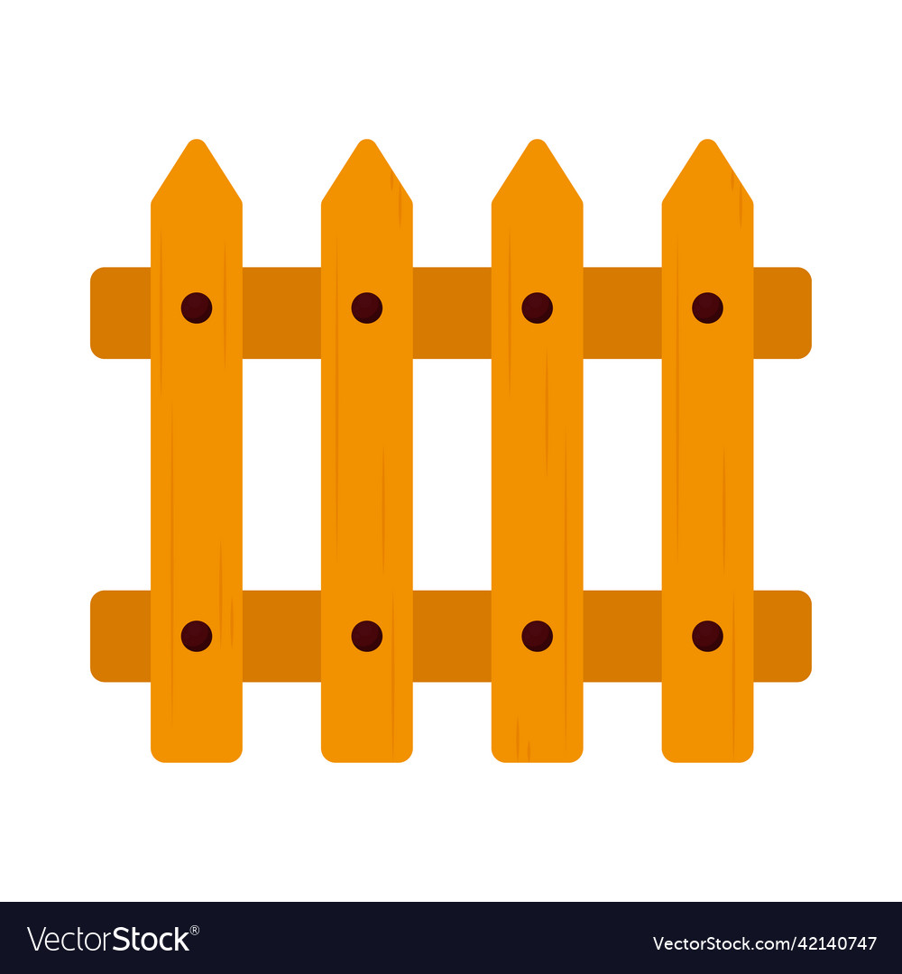 Wooden fence icon Royalty Free Vector Image - VectorStock