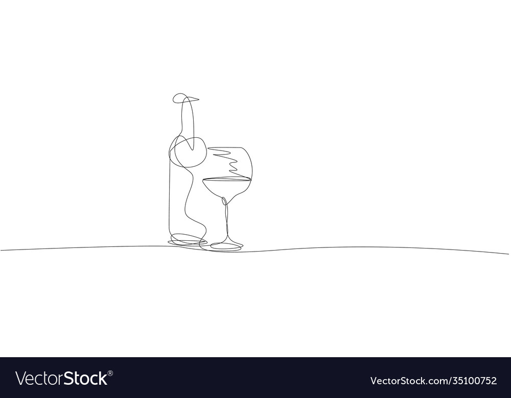 A bottle wine and glass icon vector image A bottle wine and glass icon