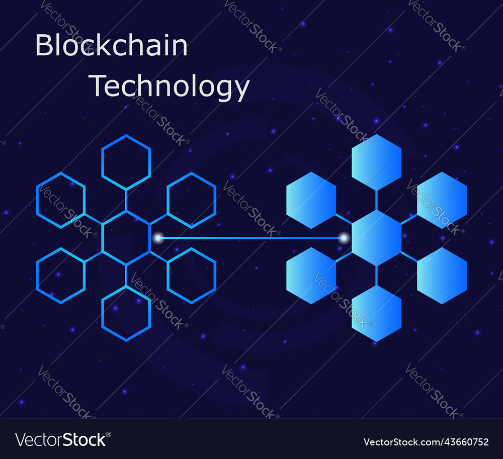 Blockchain concept banner isometric digital Vector Image