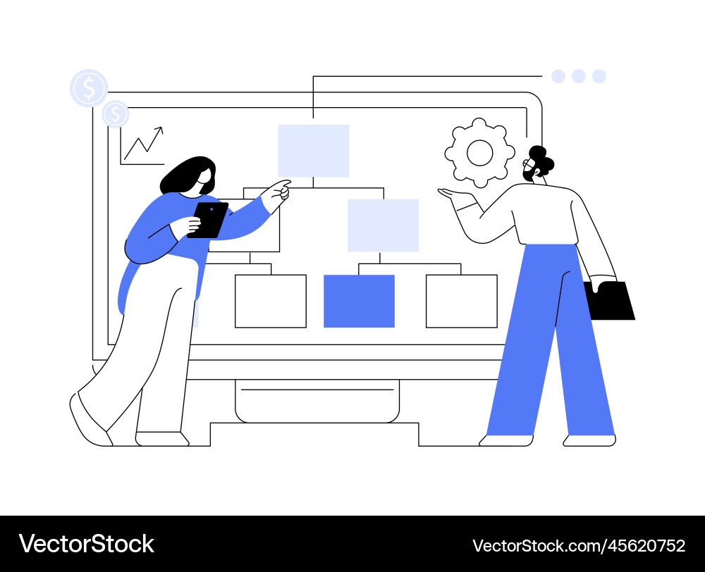 Business process management abstract concept Vector Image