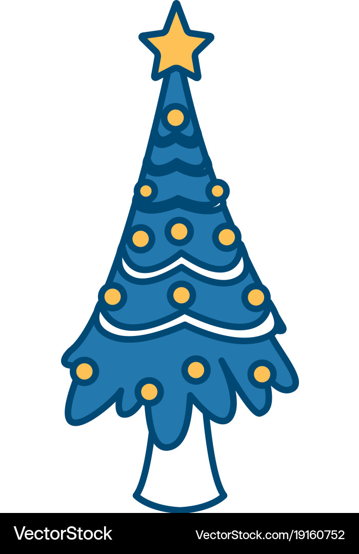 Christmas tree pine Royalty Free Vector Image - VectorStock