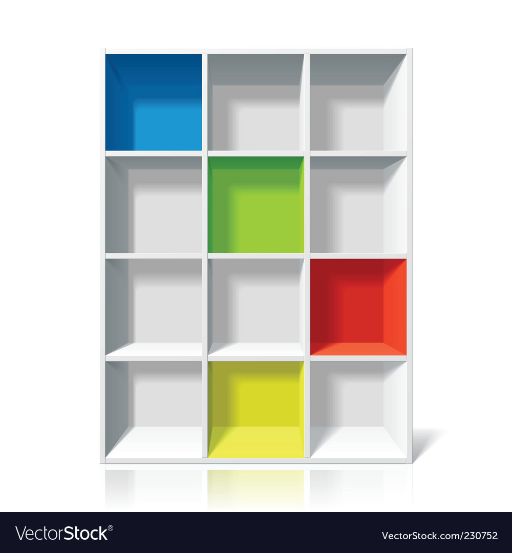 Empty box shelf Royalty Free Vector Image - VectorStock