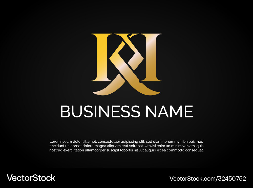 K monogram logo template Royalty Free Vector Image