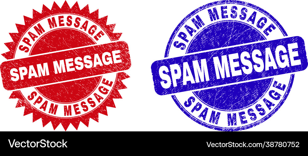 Spam message round and rosette stamps with unclean