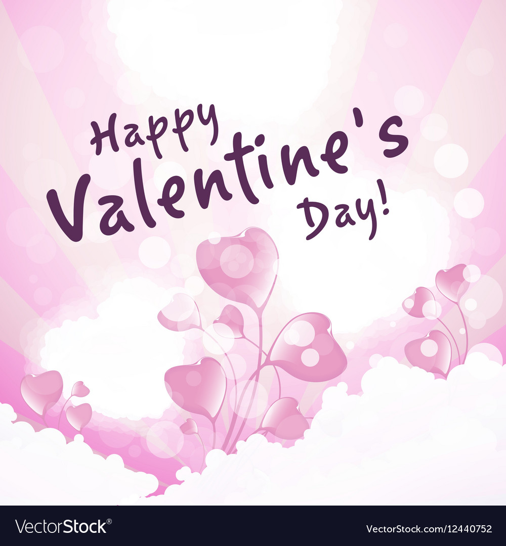 Valentines day greeting card Royalty Free Vector Image