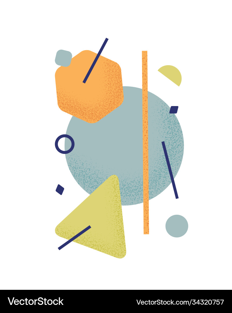 Abstract composition geometric elements Royalty Free Vector