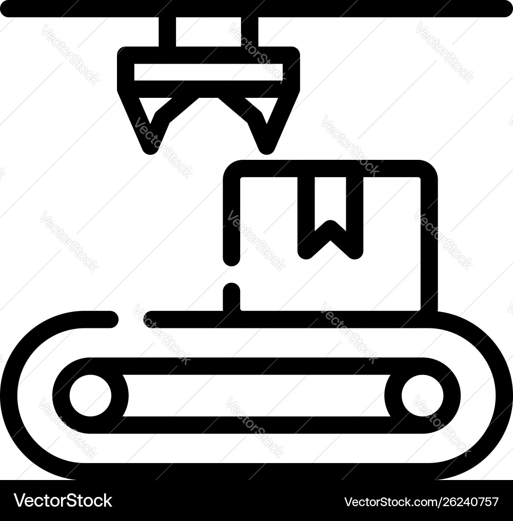 Package box line icon outline style Royalty Free Vector
