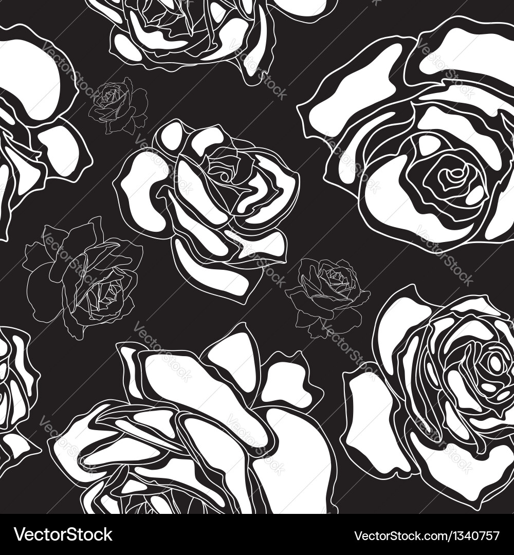 Rose seamless pattern Royalty Free Vector Image