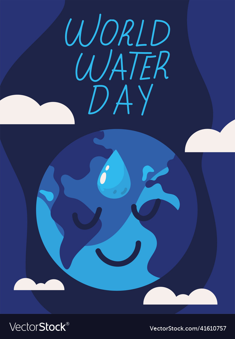 World water day campaign Royalty Free Vector Image