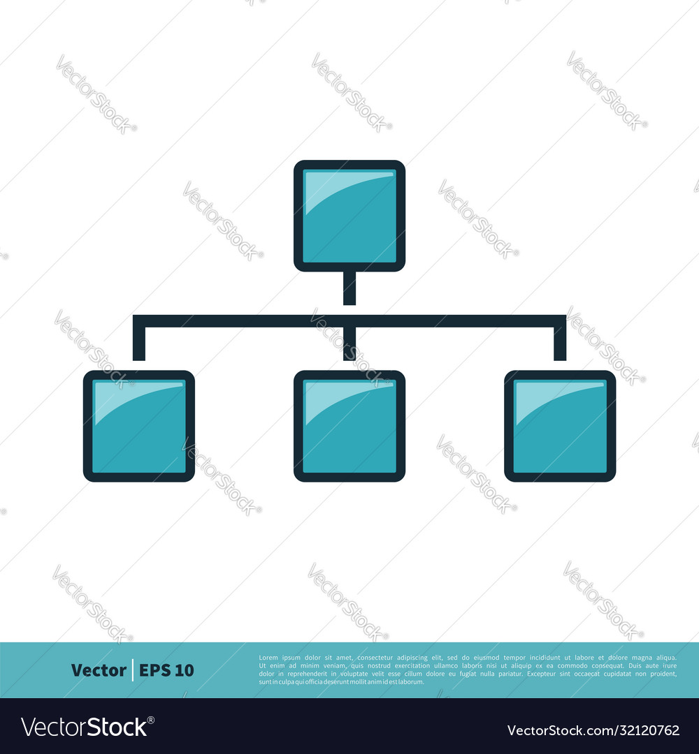 Data network diagram icon logo template design Vector Image