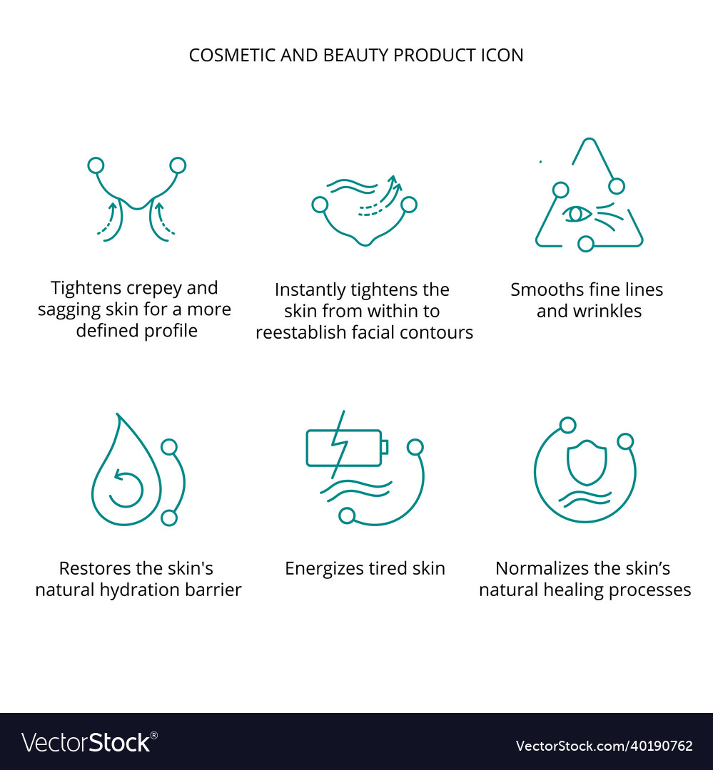 Face serum cosmetic and beauty product icon set Vector Image