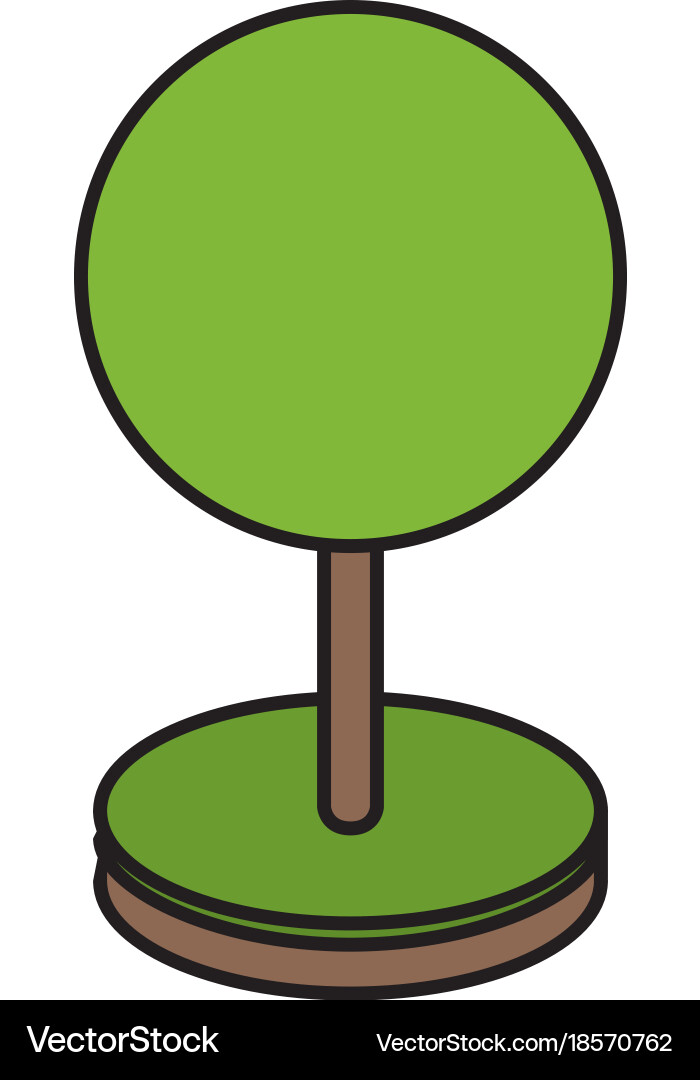 Isometric tree design Royalty Free Vector Image