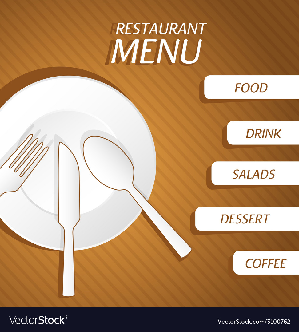 Restaurant menu background Royalty Free Vector Image