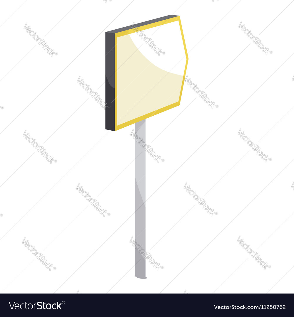 Road sign to right icon cartoon style Royalty Free Vector