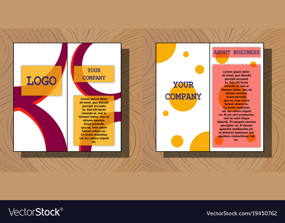 Set of brochure flyer design layout template size Vector Image