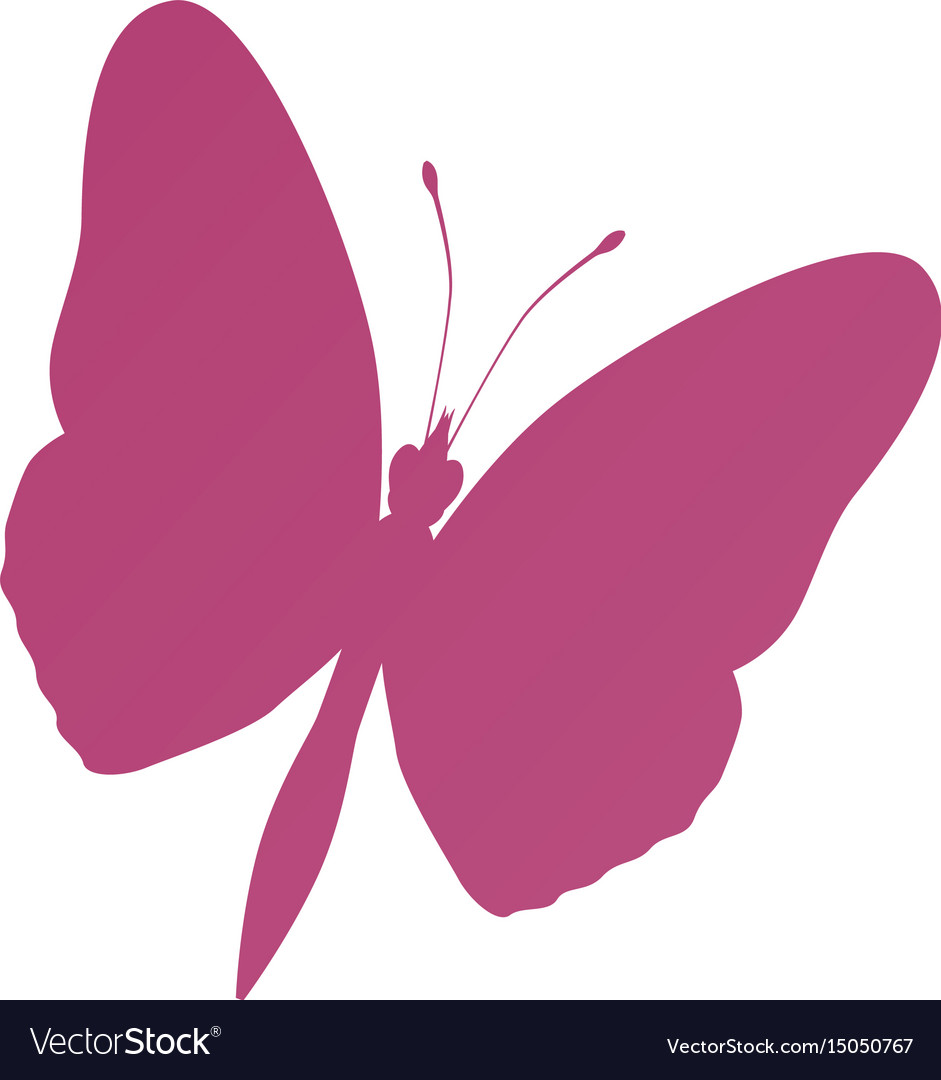 Beautiful Butterfly Silhouette Royalty Free Vector Image